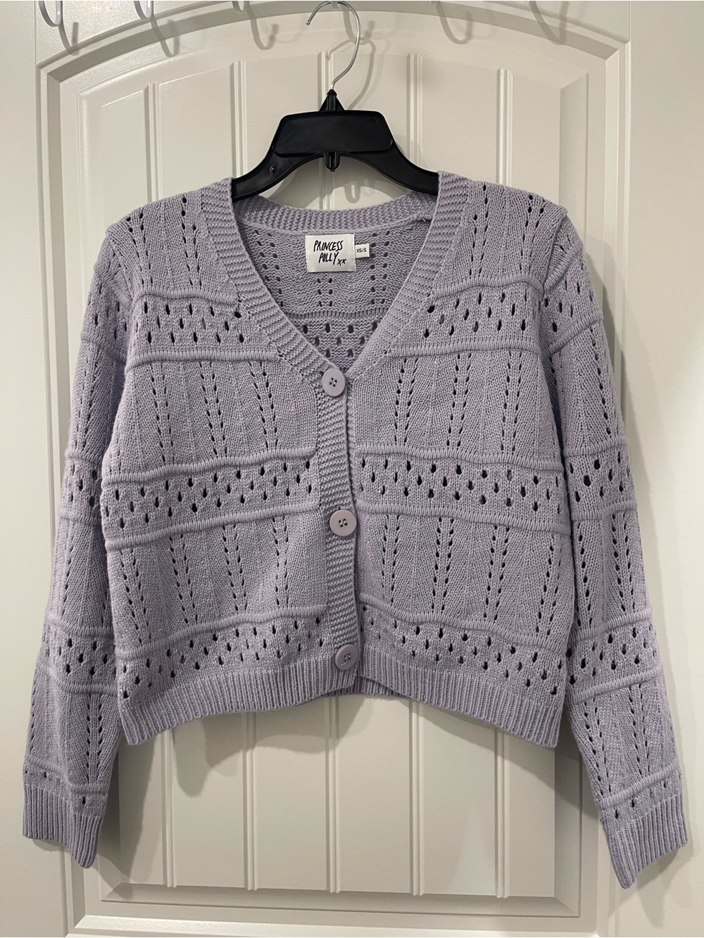 Princess Polly Lilac Cropped Cardigan | Size XS/S